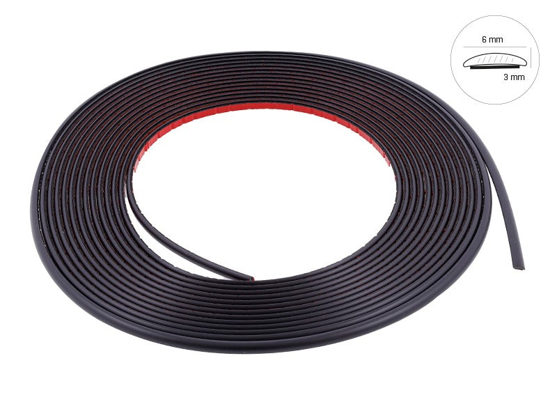 Autóstílus csík, fekete matt, 6 mm x 8 m (86170)
