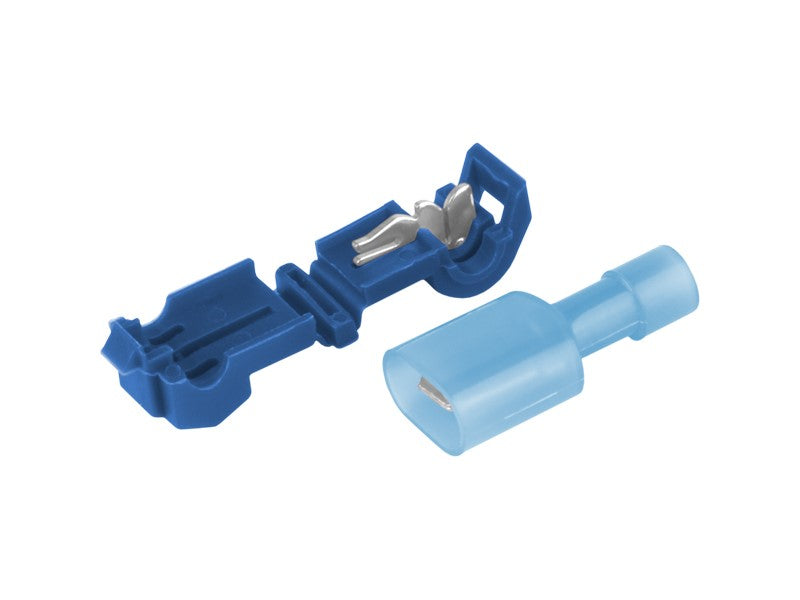 T-típusú gyorscsatlakozók, kék, 2,5-4,0 mm2, 16-14 AWG, 15A max, 5 db