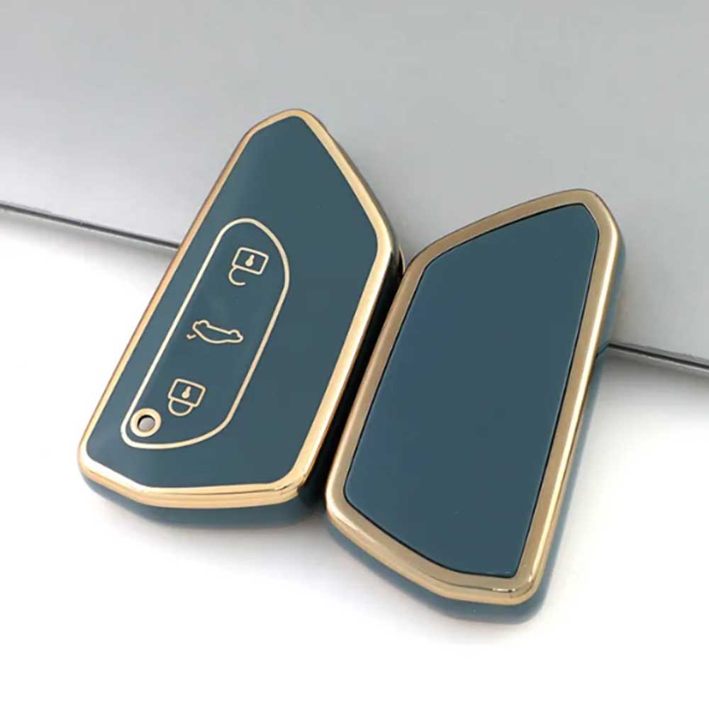 Cupra 3 gombos TPU kulcstok kék színben