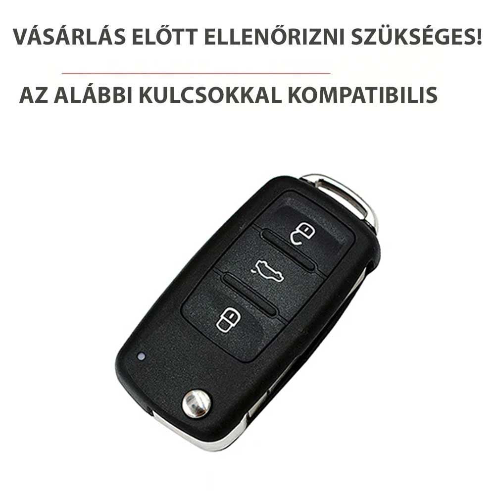 Skoda kulcs TPU tok 3 gombos - Zöld