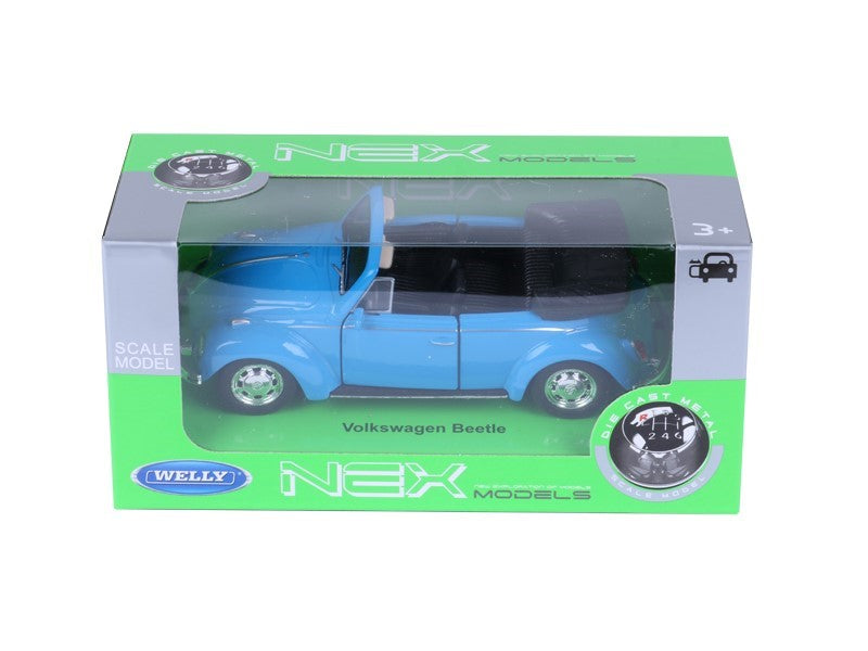 1:34 es modell VW Beetle Cabrio kék A880VWBCN – kép 3