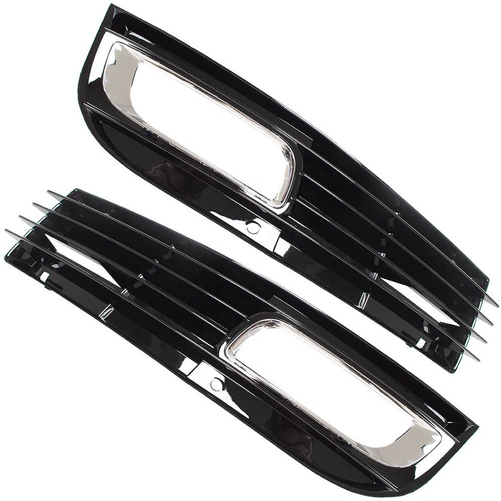 Audi A8 D3 FL Ködlámparács Készlet (Bal + Jobb, Fekete/Króm) 2008-2010