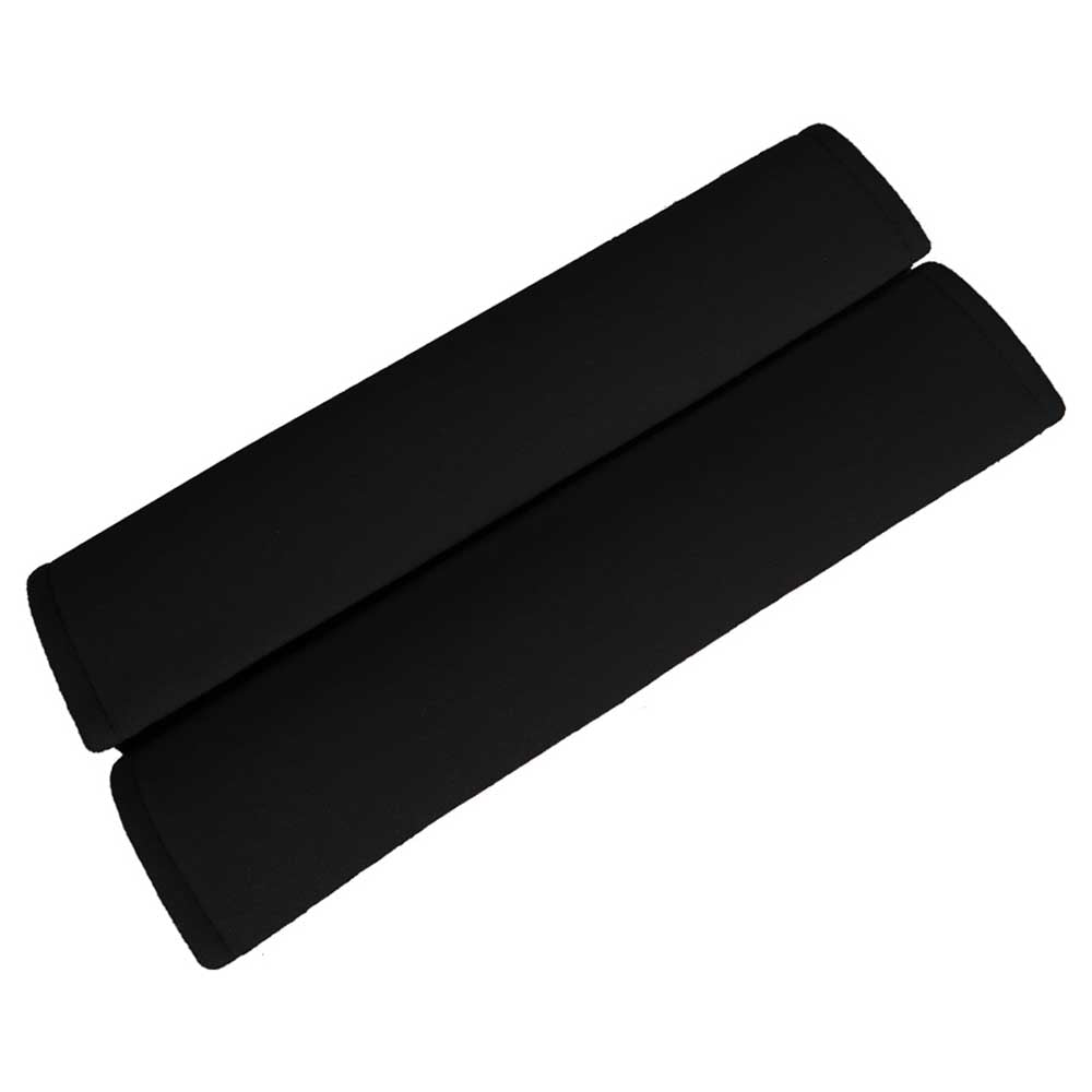 Biztonsági öv védő párnakészlet fekete színben, velúr anyagból