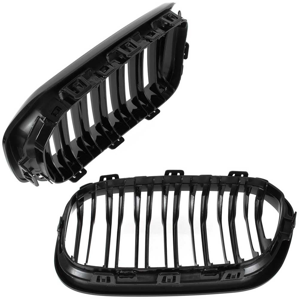 BMW 1 F20 hűtőrács (fényes fekete, double bar – bal+jobb) 2015-2018