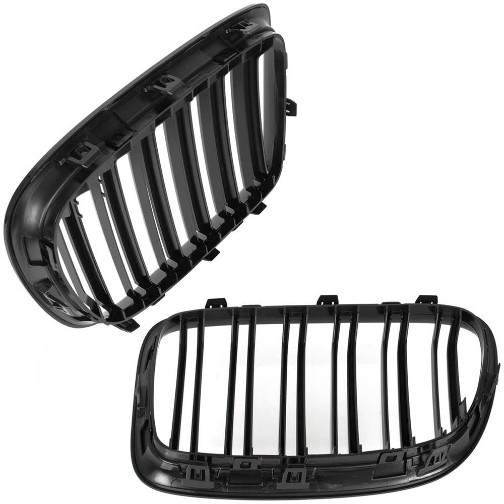 BMW X1 E84 hűtőrács szett (fényes fekete, dupla rácsozású) 2009-2015