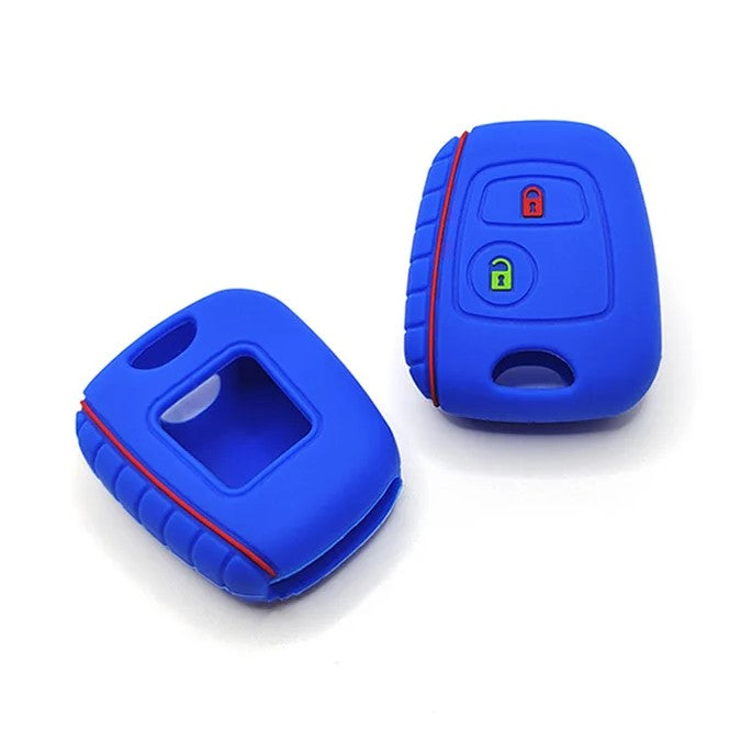 Citroen kulcs szilikon tok 2 gombos Kék
