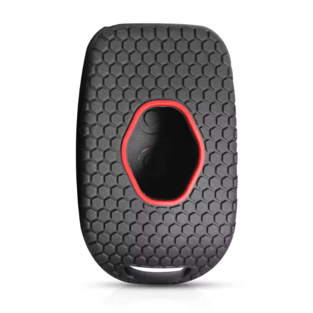 Dacia 2 gombos szilikon tok Fekete-Piros - Hátoldal