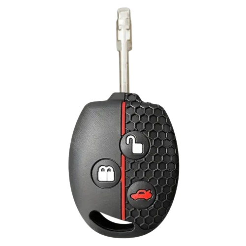 Ford bicskakulcs 3 gombos szilikon tok Fekete-Piros