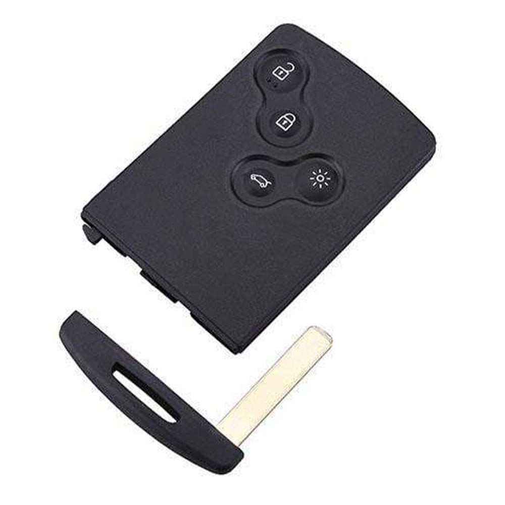 Fekete színű, 4 gombos Renault kulcsház, indítókártya. Fehér színű mintával