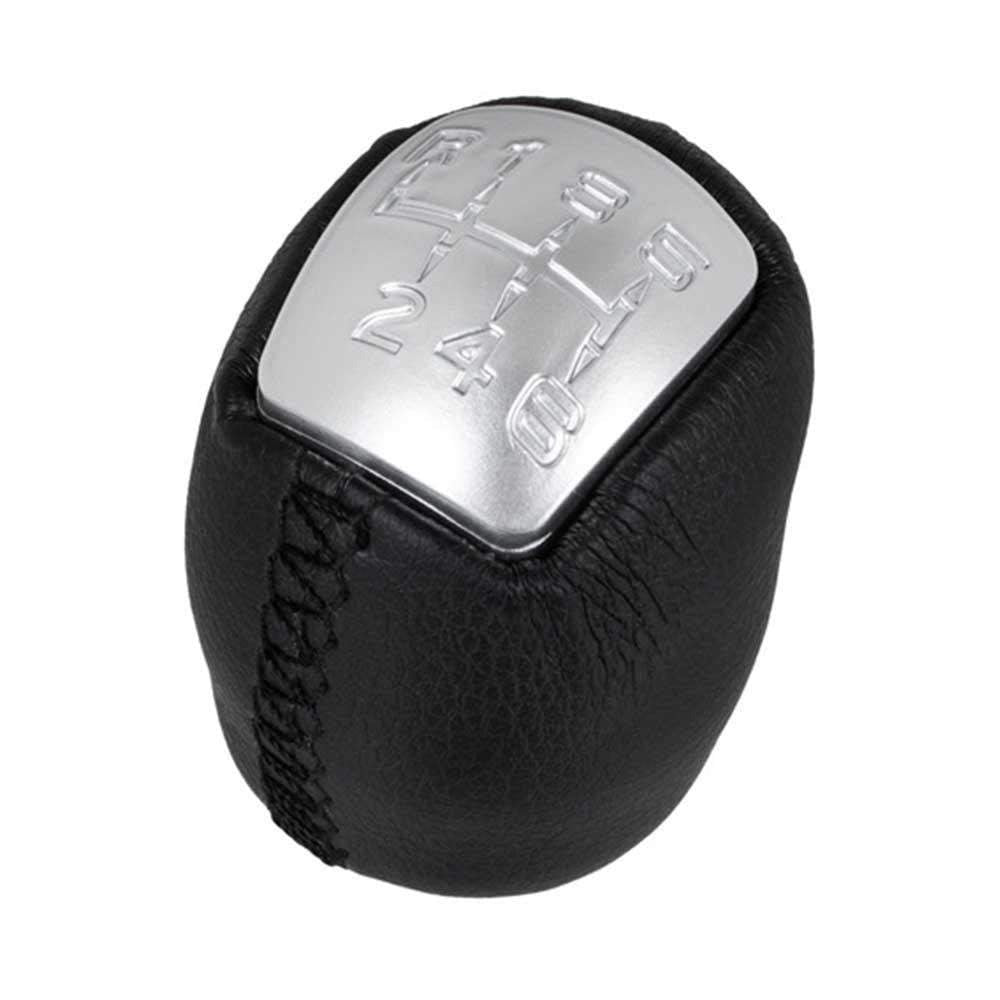 Fekete színű, bőrözött Iveco Daily váltógomb. 6 sebességes, ezüst színű számlappal.