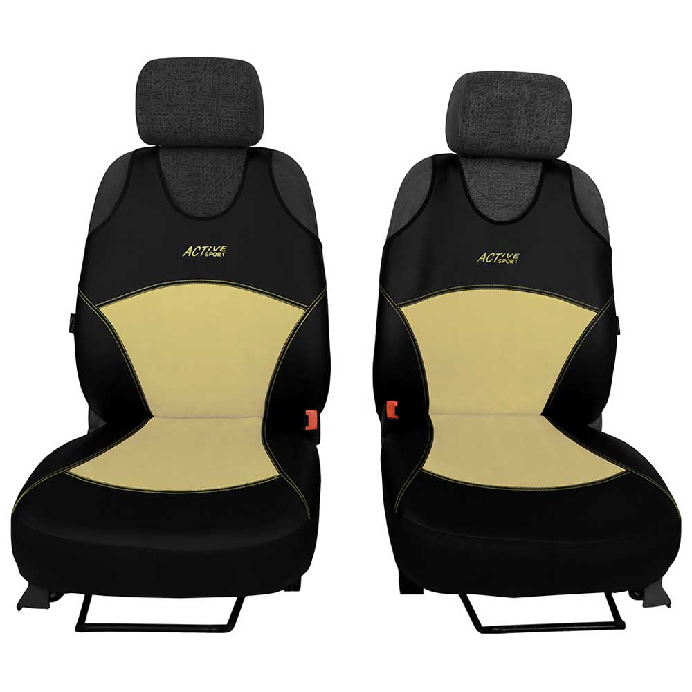 Active Sport Univerzális trikó üléshuzat fekete-bézs színben bőr és alcantara anyagokból