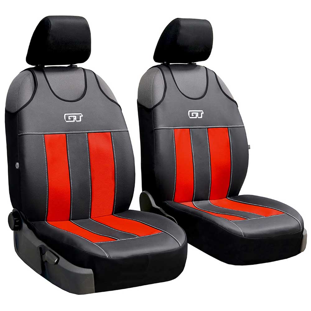GT bőr Univerzális trikó üléshuzat piros színben bőrből