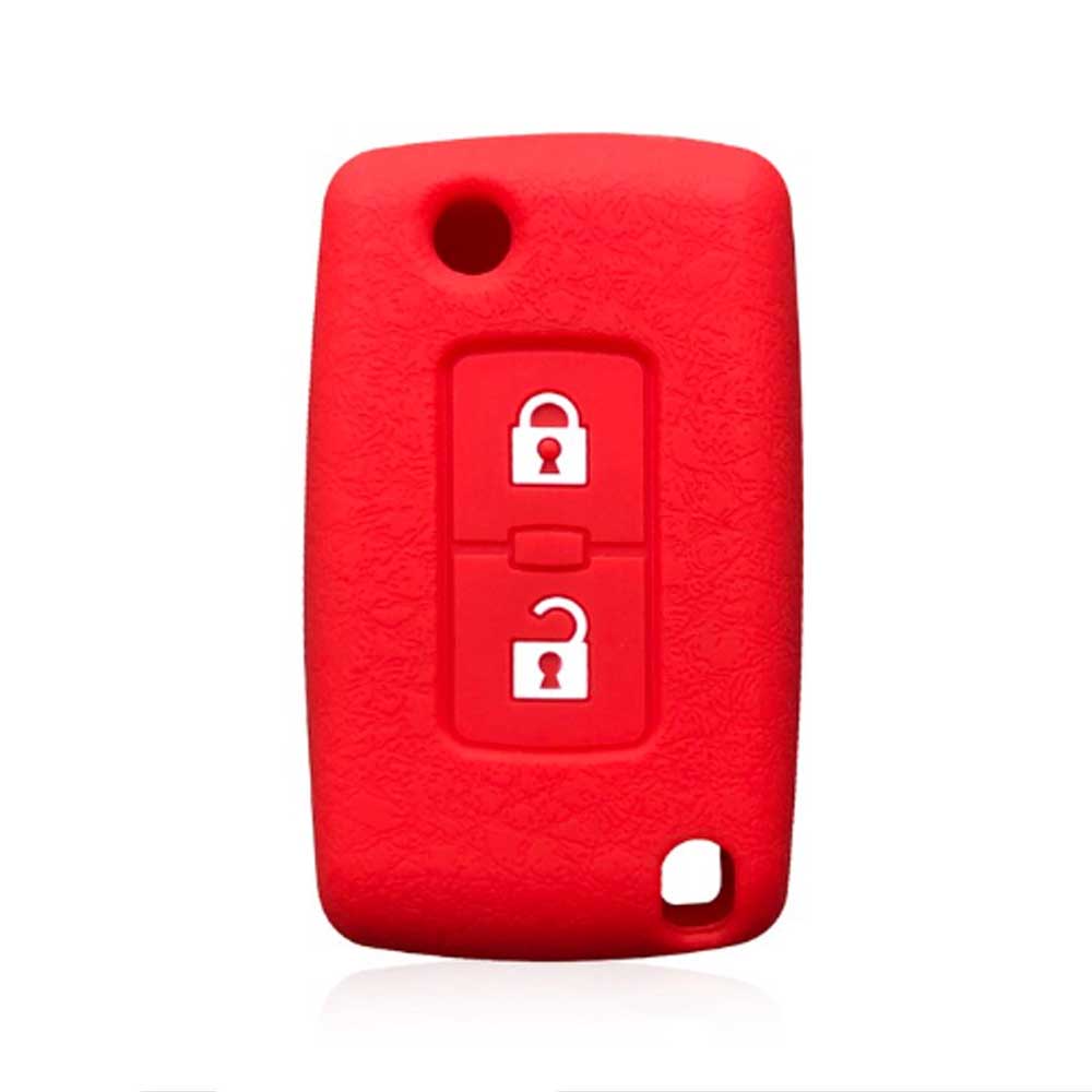 Mitsubishi 2 gombos szilikon tok - Piros