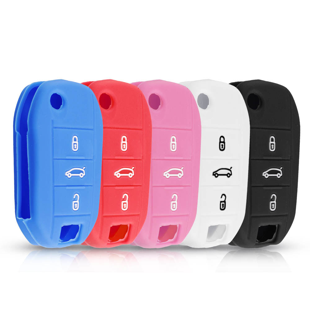 Husă din silicon pentru cheie briceag Peugeot cu 3 butoane