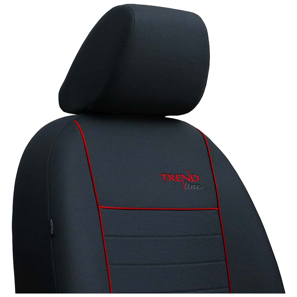 3 személyes Trend Line 2+1 üléshuzat kishaszon autókba piros színben, szövet anyagból