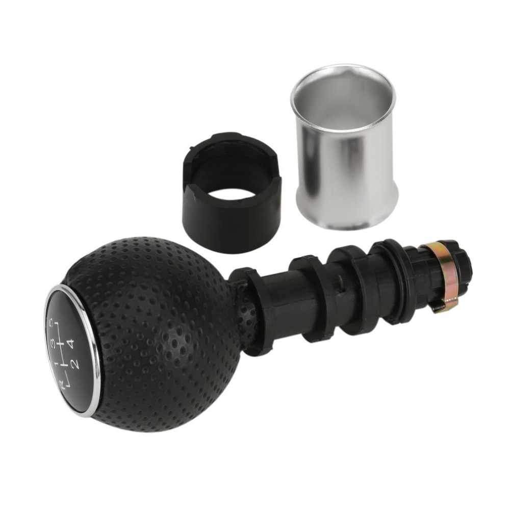 5 sebességes, fekete-króm színű Audi A3 váltógomb, 5 fokozatos üveg számlappal