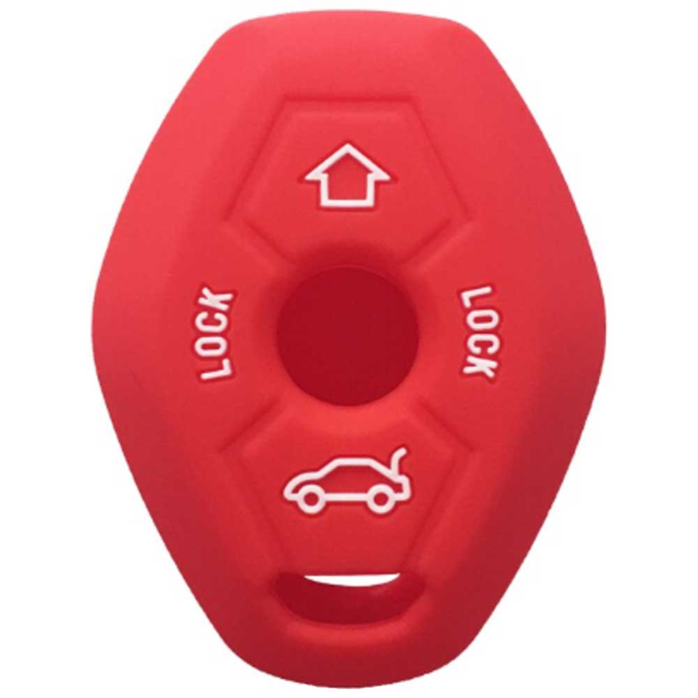 BMW 4 gombos kulcs szilikontok piros színben