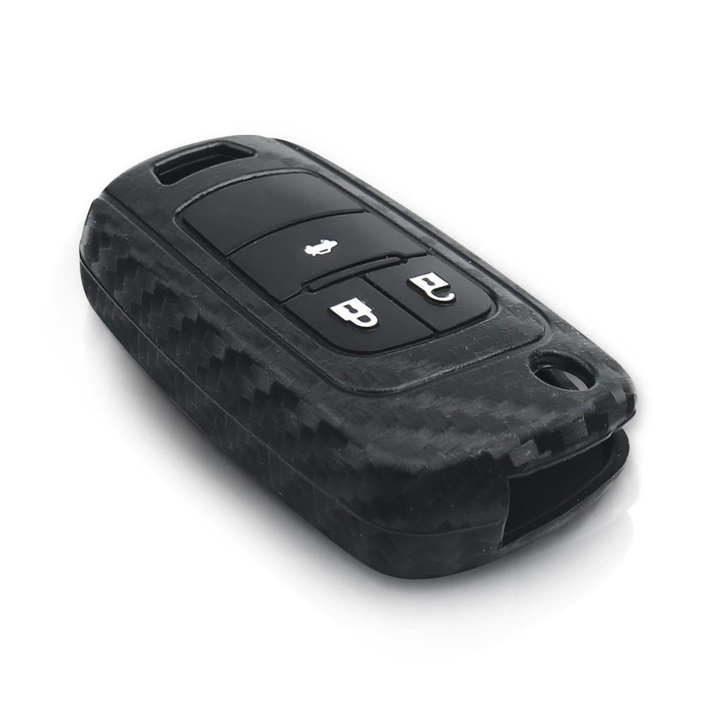 Chevrolet kulcs szilikon tok 3 gombos CARBON