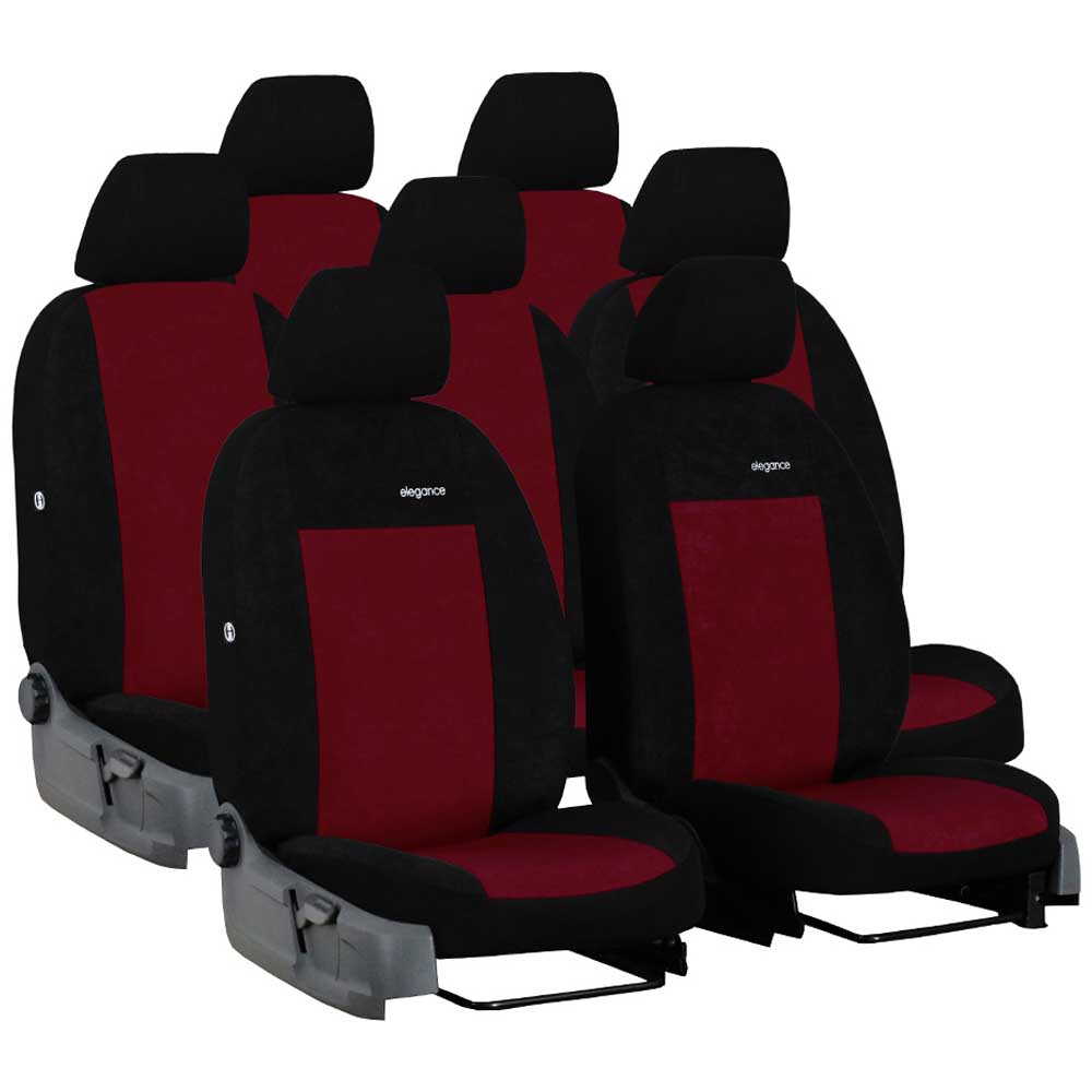 VW Caddy III (7 személyes) üléshuzat Elegance 2004-2015  bordó színben