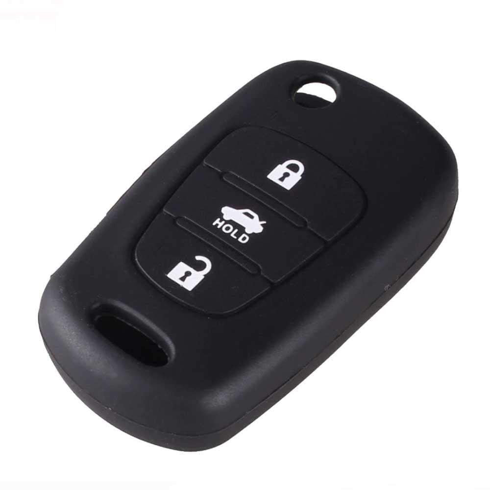 Hyundai - Kia bicskakulcs szilikon tok fekete