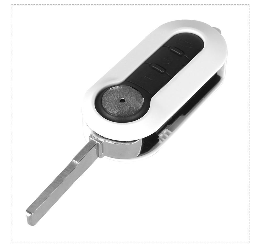 3 gombos, fehér színű Fiat bicskakulcs fekete színű gombsorral.