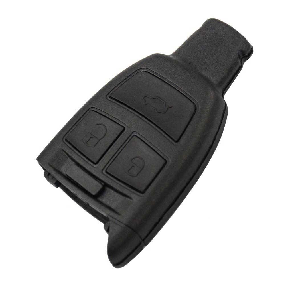 Fekete színű, 3 gombos bedugós Fiat kulcs, kulcsház.