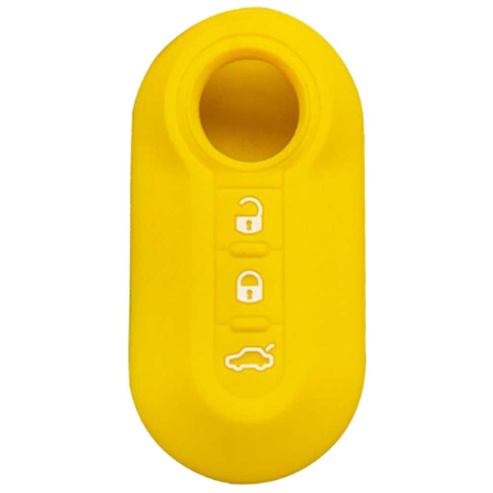 Fiat 3 gombos szilikontok sárga színben