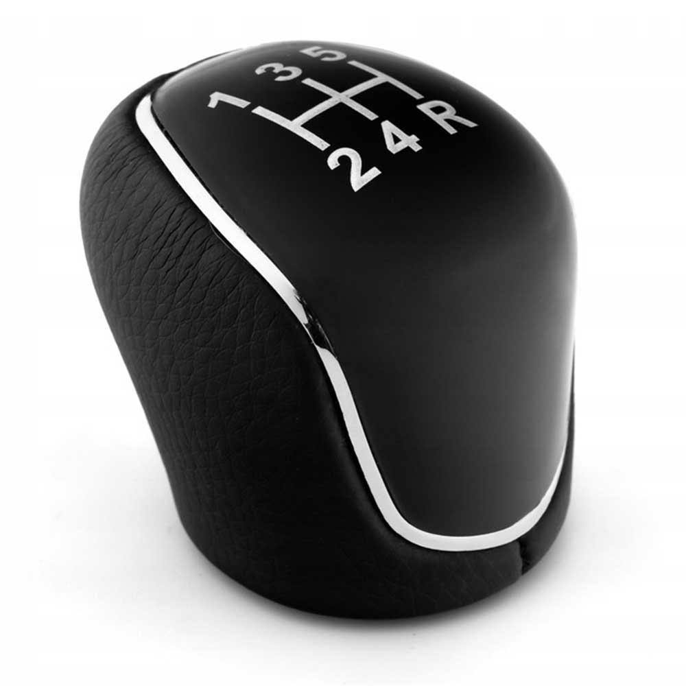 Fekete színű, 5 sebességes Ford váltógomb. Matt fekete számlappal, króm számlapkerettel.