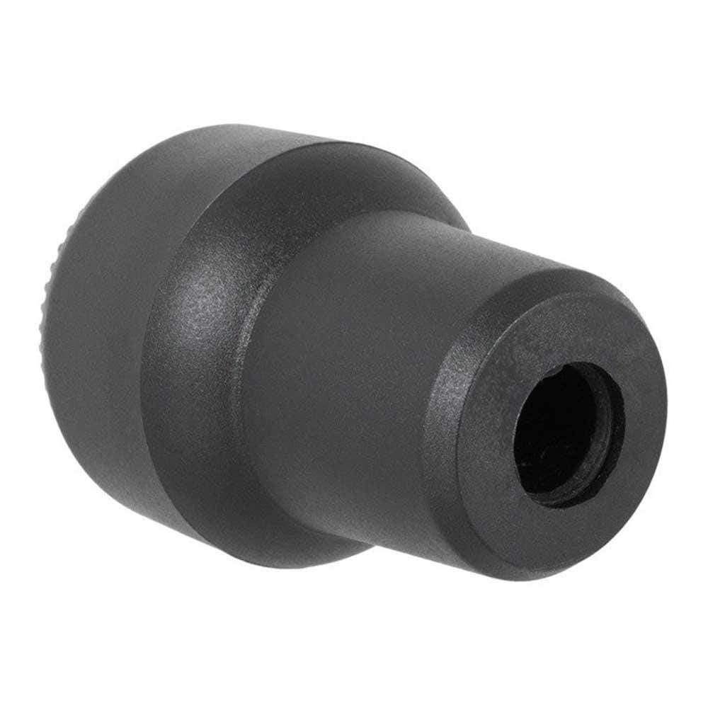 Fekete színű, 5 sebességes Hyundai váltógomb. 