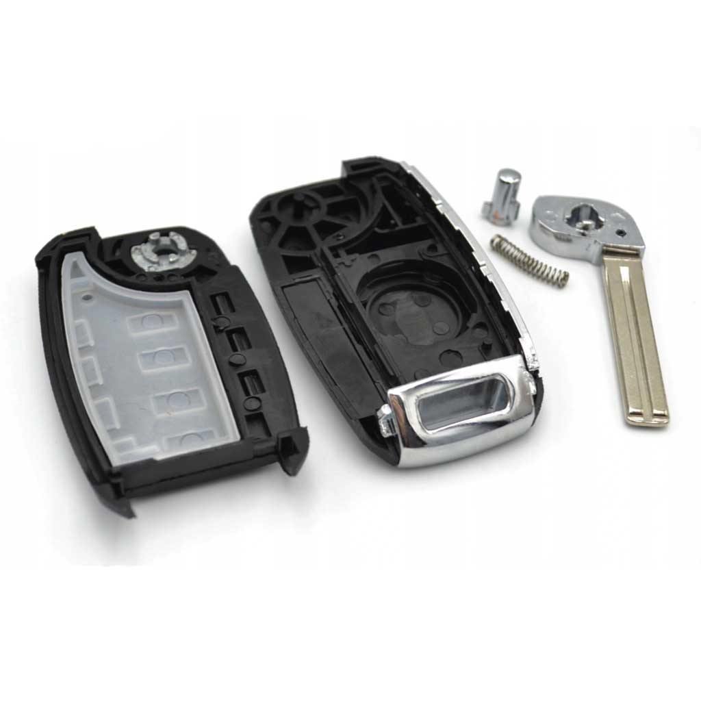 Fekete színű, Kia 3 gombos kulcs, kulcsház szétszedve.