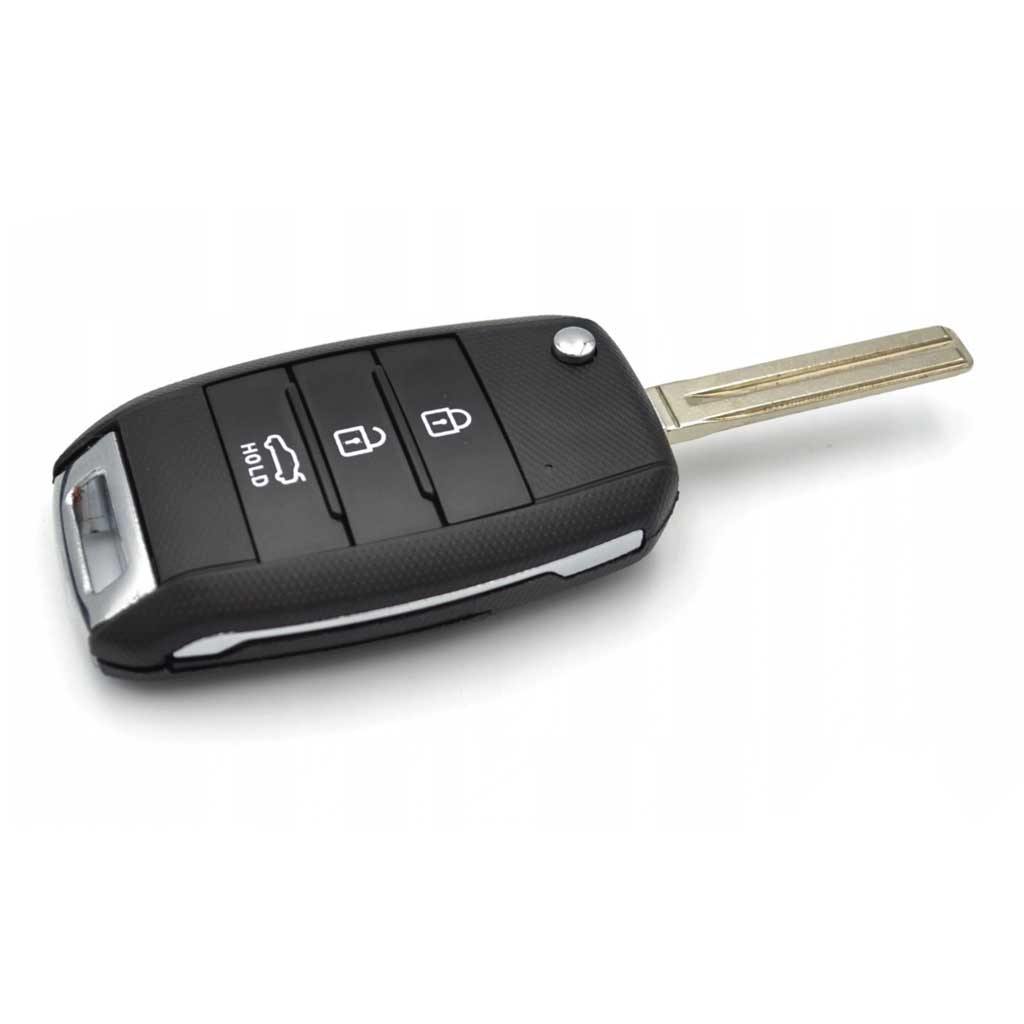 Fekete színű, Kia 3 gombos kulcs, kulcsház.