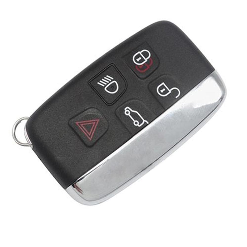 Fekete, krómozott 5 gombos Land Rover kulcs, kulcsház.