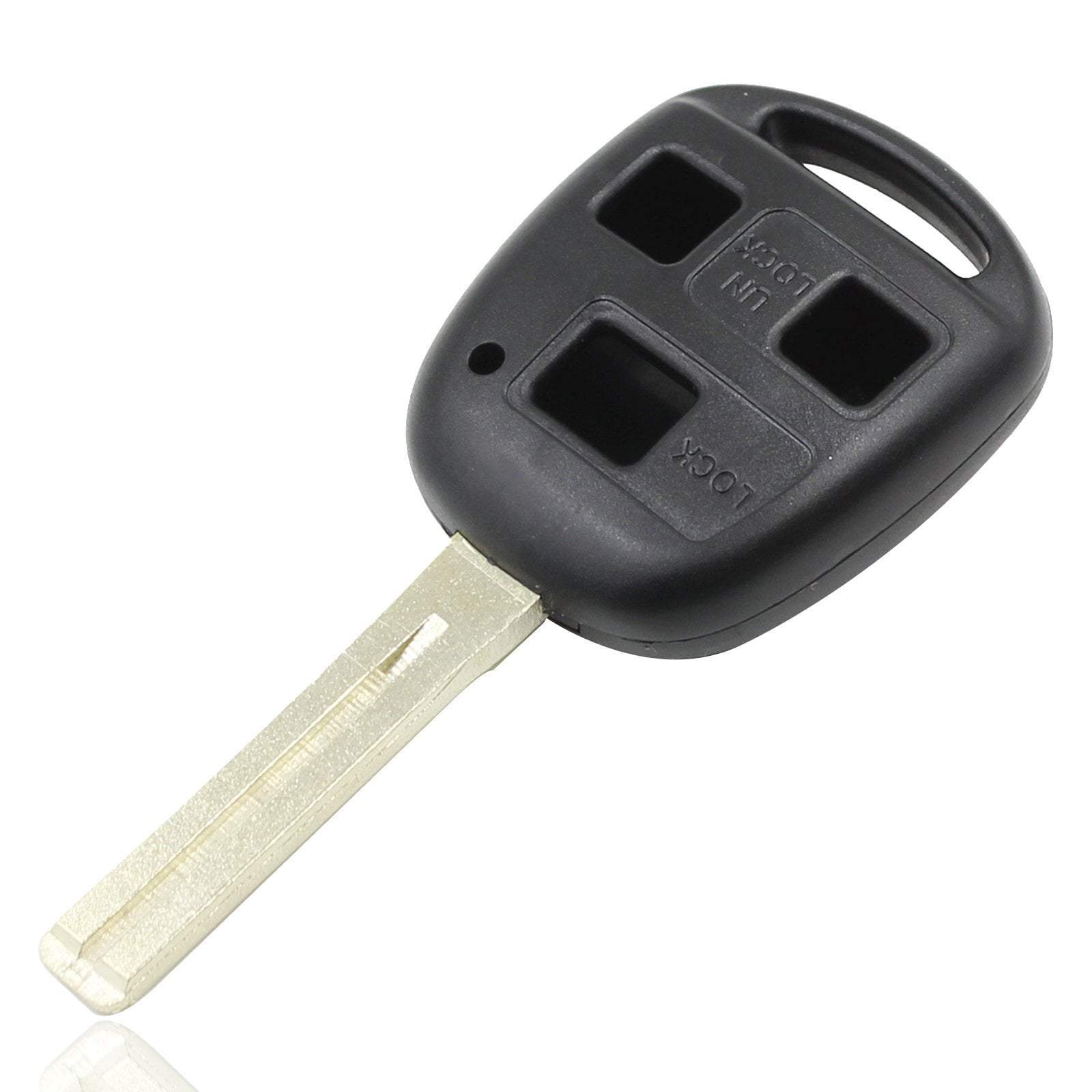 Fekete színű, 3 gombos Lexus kulcs, kulcsház.