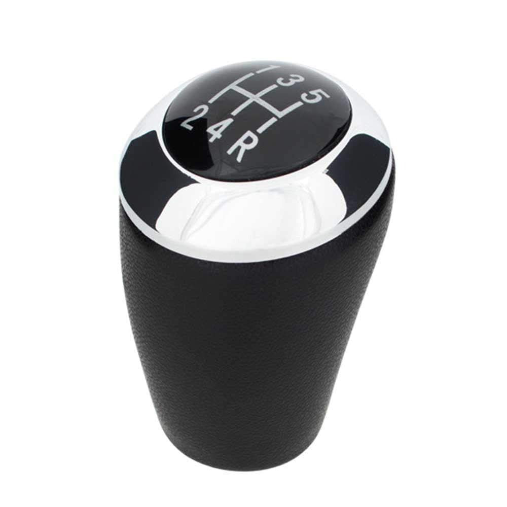 Fekete Mazda váltógomb. 5 fokozatos üveg számlappal, króm számlapkerettel.