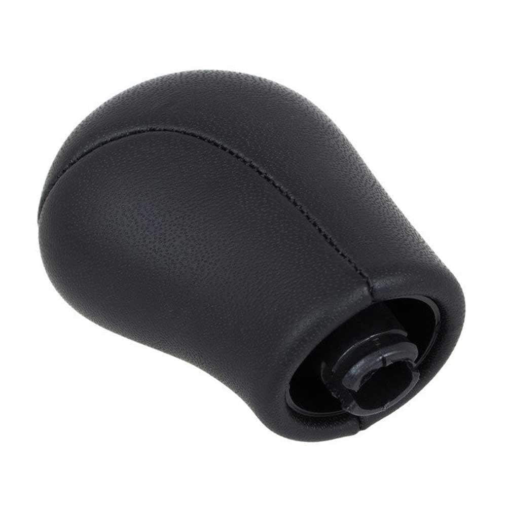 Fekete, bőrözött 6 sebességes Mercedes váltógomb. 