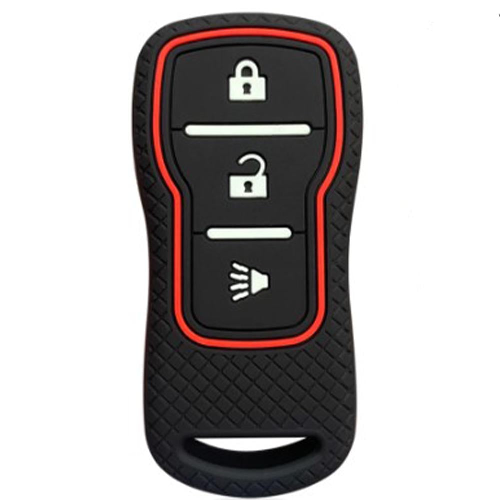 Nissan kulcs szilikon tok 3 gombos - Fekete