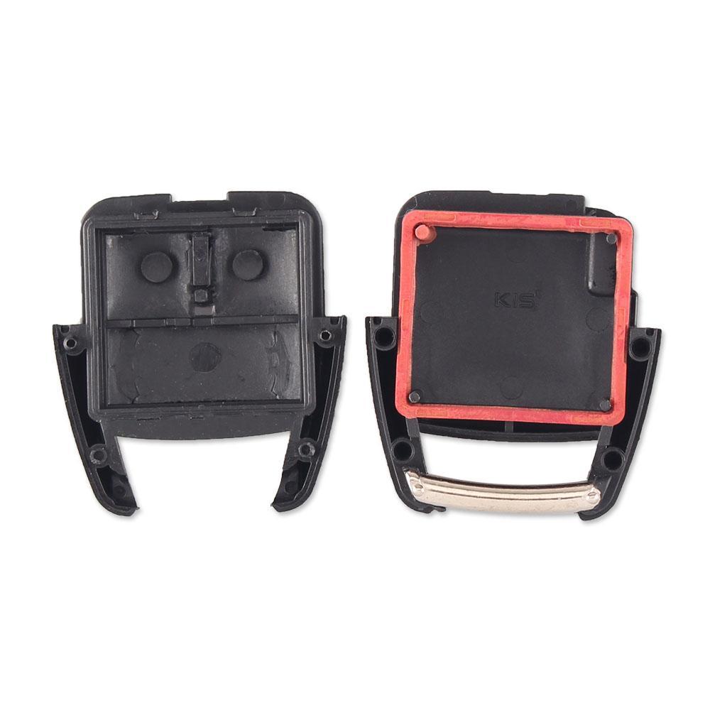 Fekete színű, 3 gombos Opel kulcs szétszedve