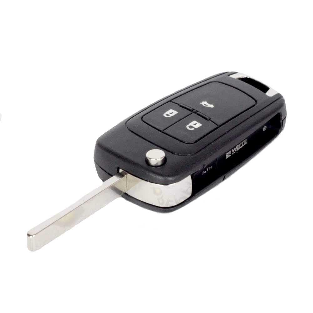 Fekete színű, 3 gombos Opel kulcsház, bicskakulcs.