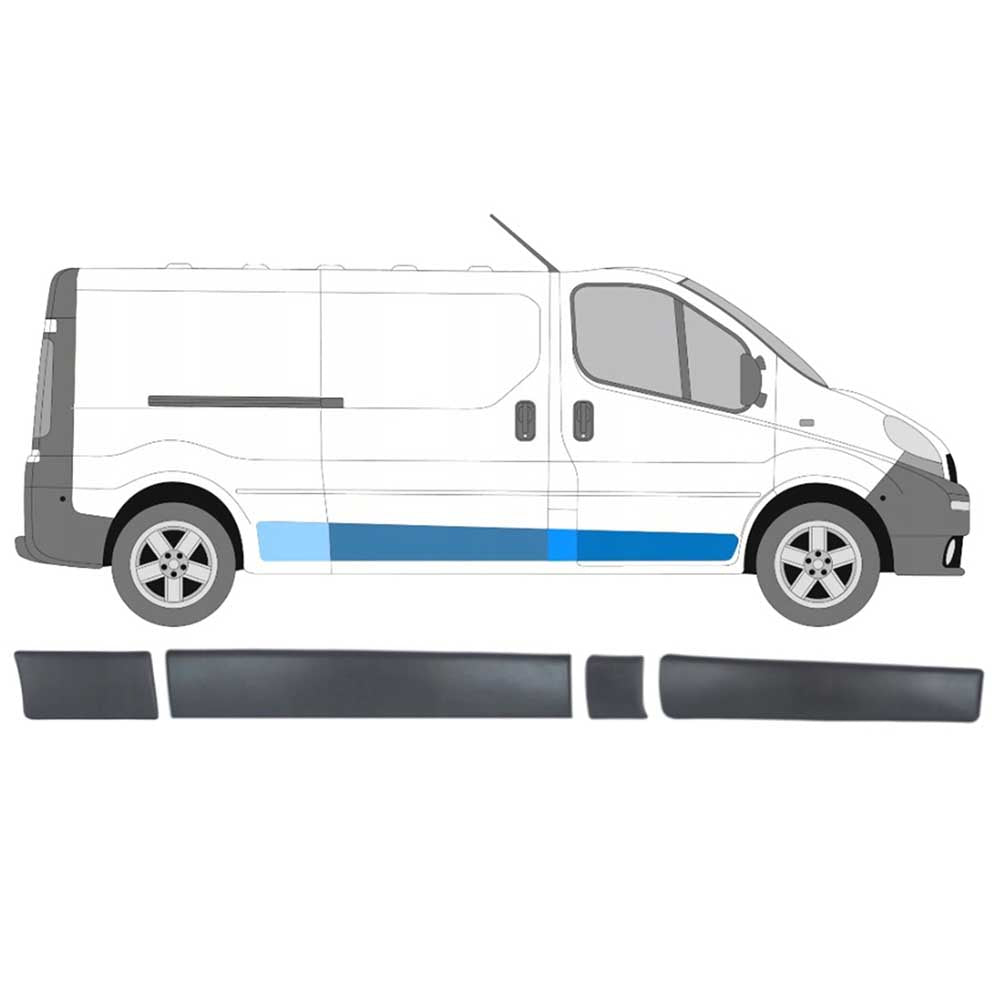 Opel Vivaro jobb oldali díszléc szett 2001-2013