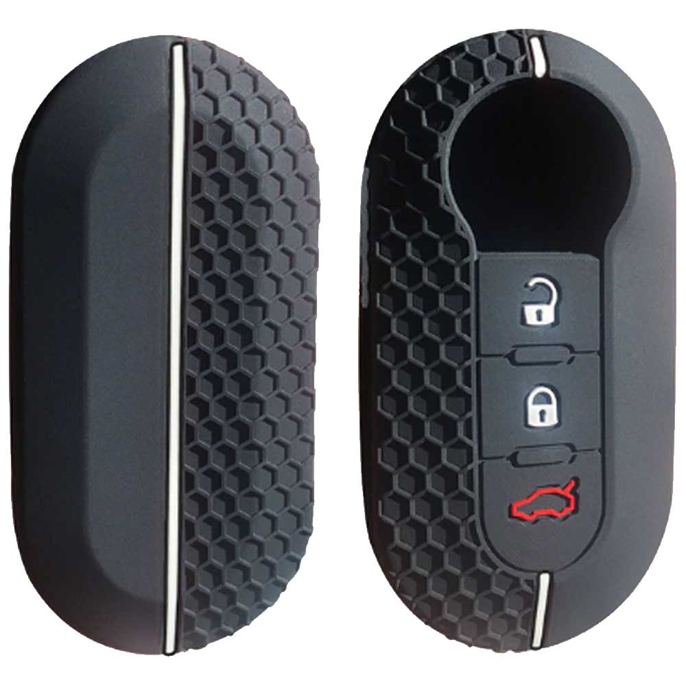 Peugeot 3 gombos kulcs szilikontok fehér színben