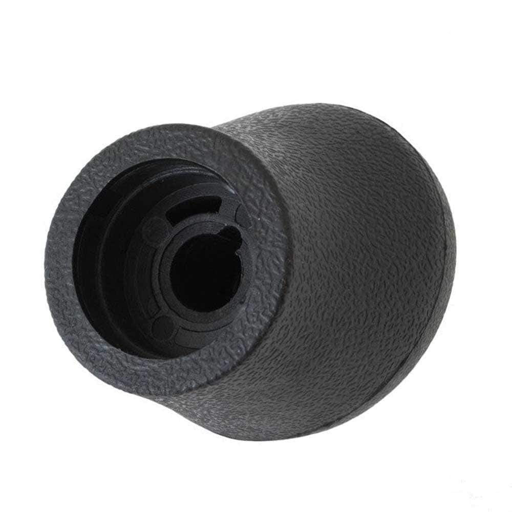 Fekete színű, 5 sebességes Renault váltógomb.