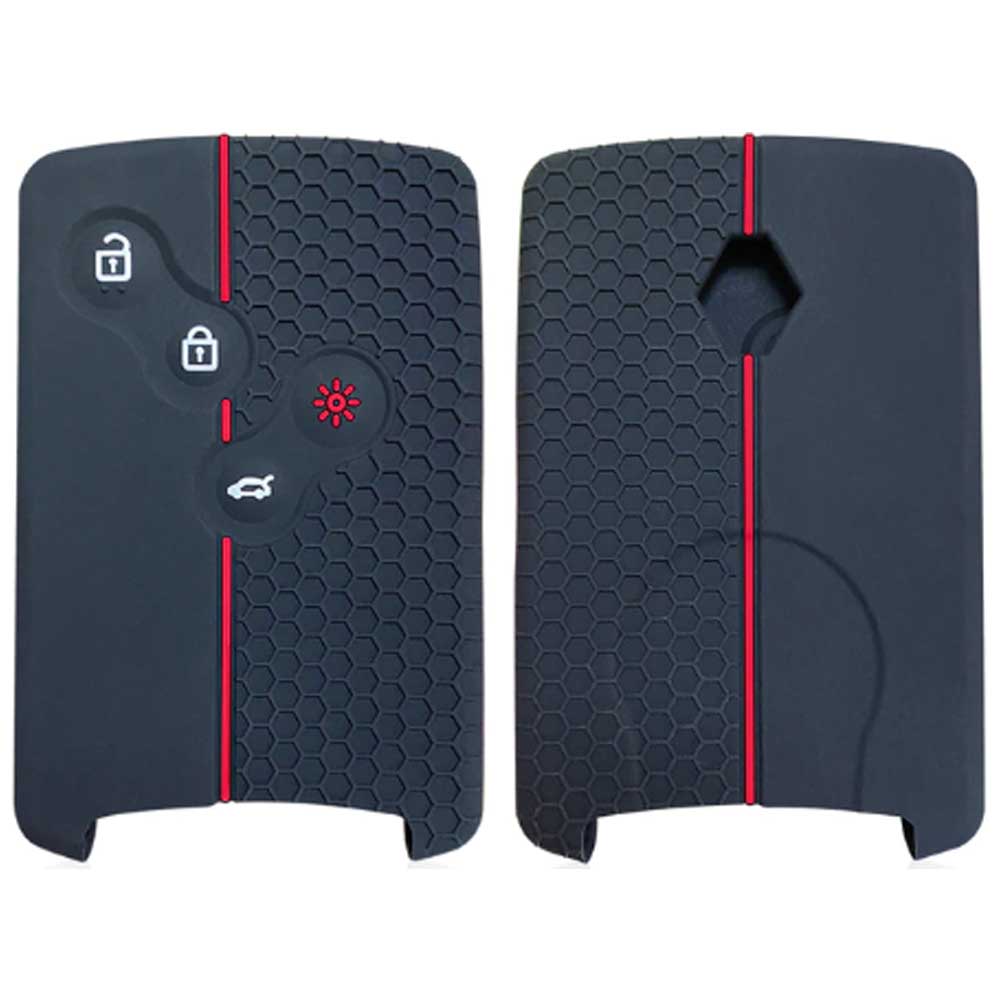 Renault 4 gombos kulcs szilikon tok piros színben