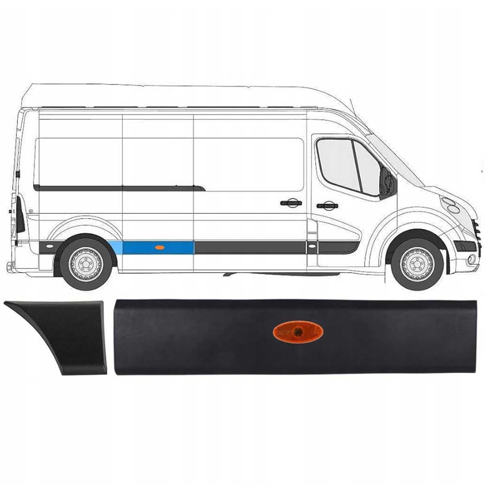 Renault Master III Long Max jobb hátsó díszléc helyzetjelzővel 2010-