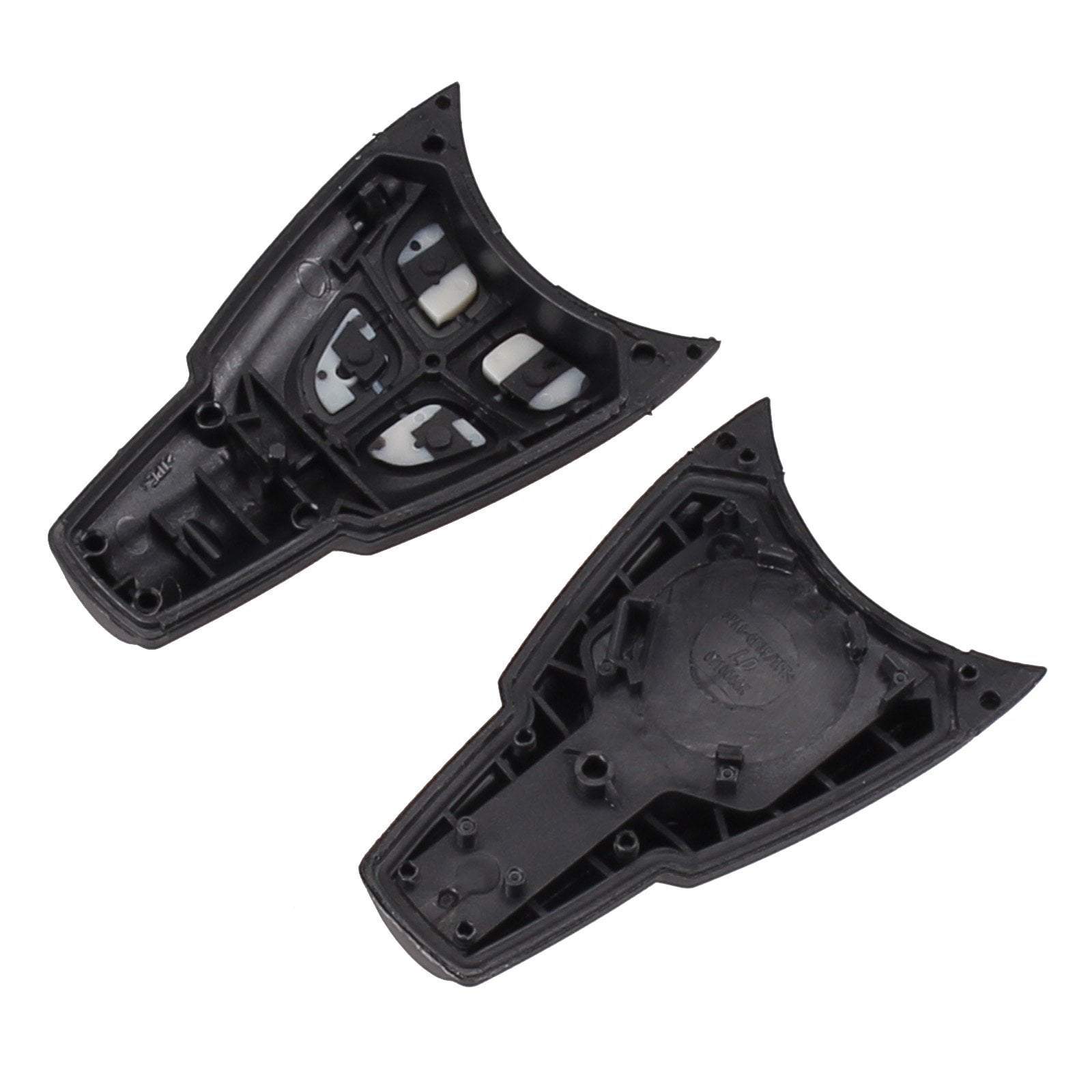 Fekete színű Saab kulcsház szétszedve. 