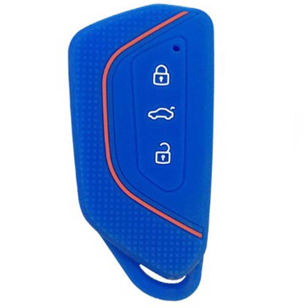 Kék színű, 3 gombos Seat kulcs szilikon tok.