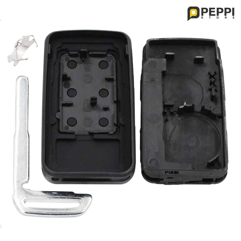 5 gombos Volvo távirányítós kulcsház, távirányító kulcs szétszedve.